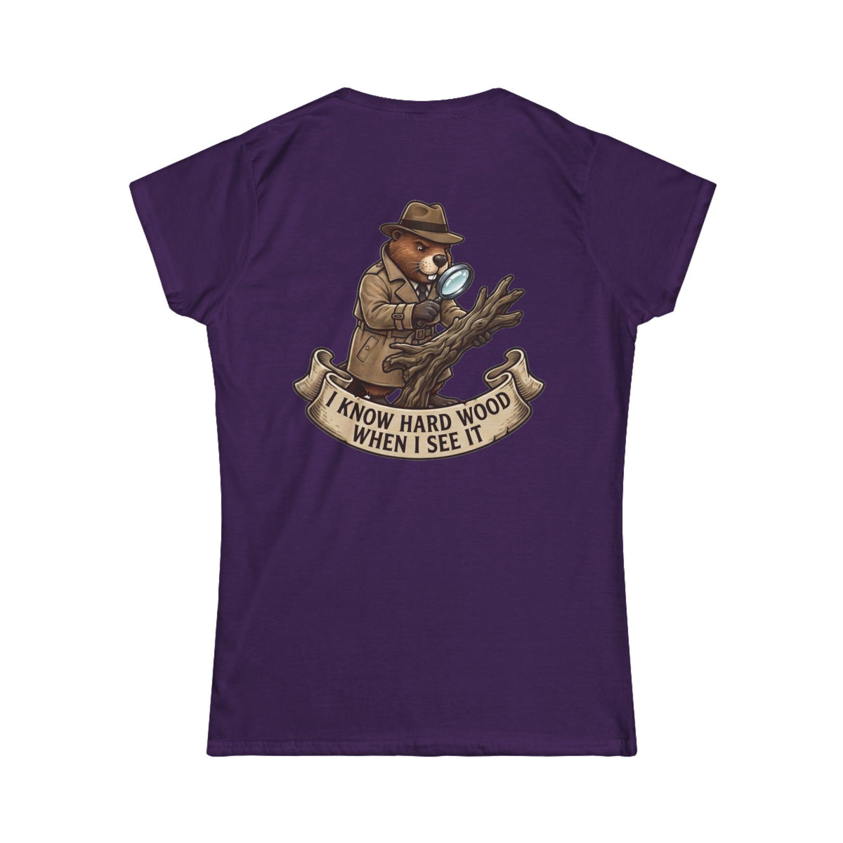 Color: Purple | I Know Hard Wood Women's Tee