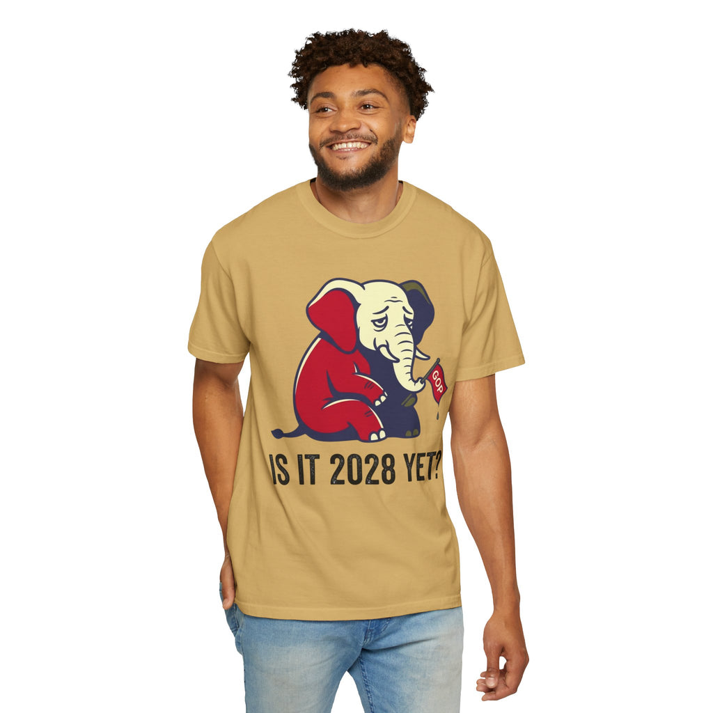 "Is It 2028 Yet" Unisex Garment-Dyed Tee
