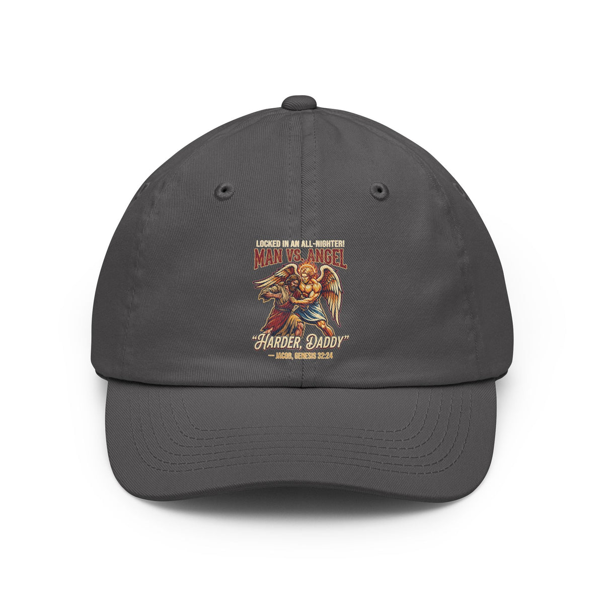 Color: Charcoal | Good Book Series Man vs Angel Dad Hat