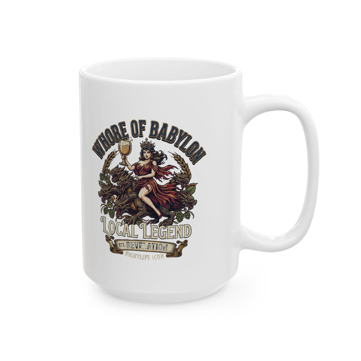 "Good Book Series Whore of Babylon" White Ceramic Mug