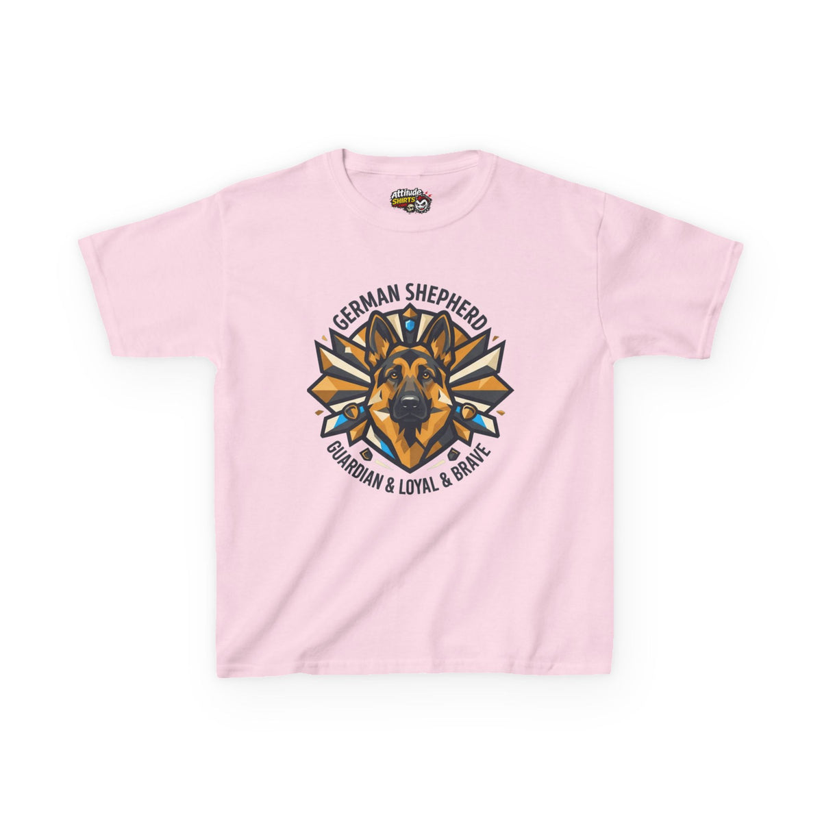 "German Shepherd Guardian Loyal Brave" Kids Tee