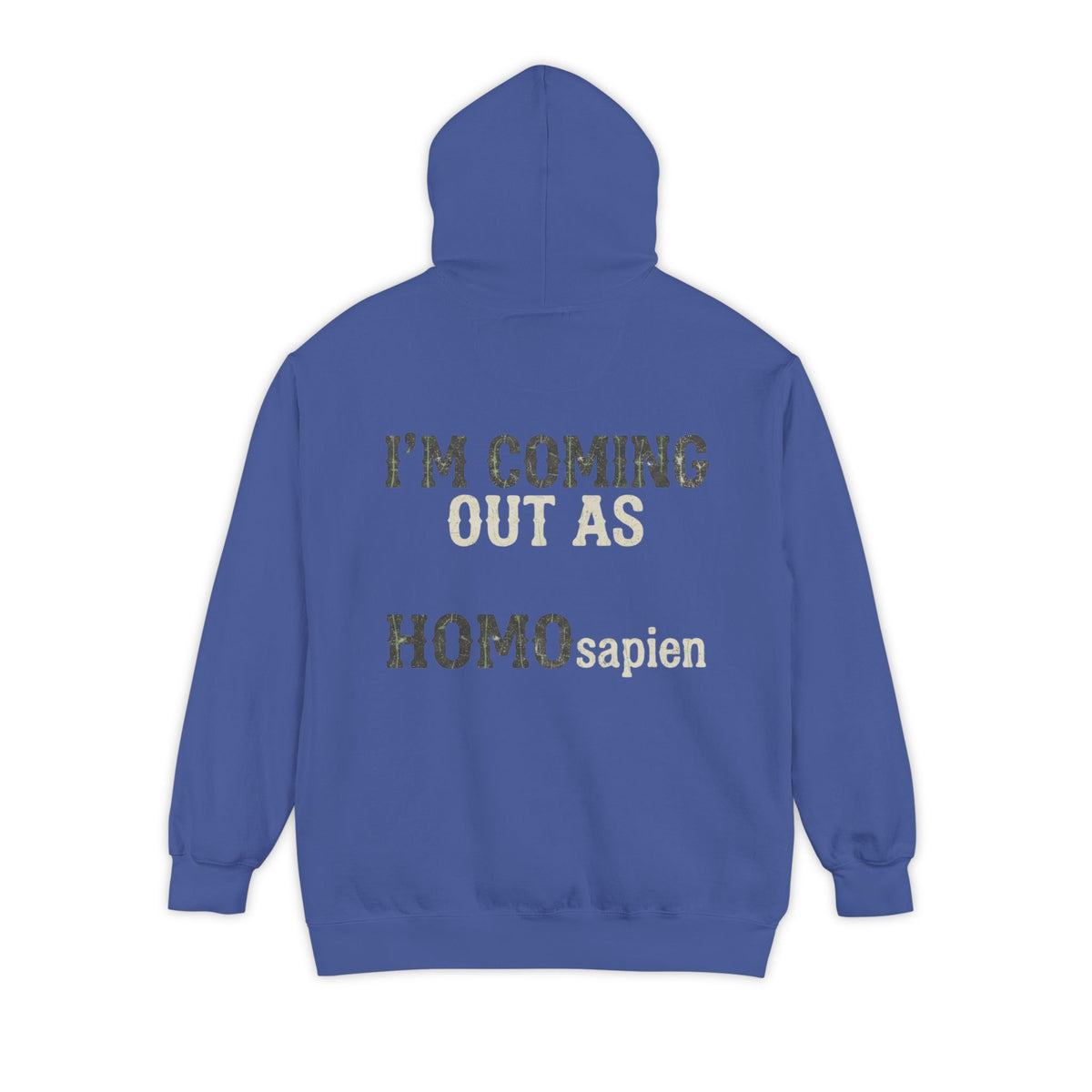 Color: Flo Blue | I'm Coming Out Garment-Dyed Hoodie