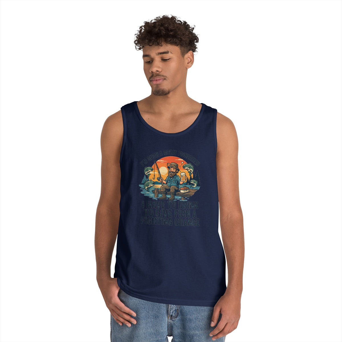 "Drink to Give Fish a Fighting Chance" Tank Top