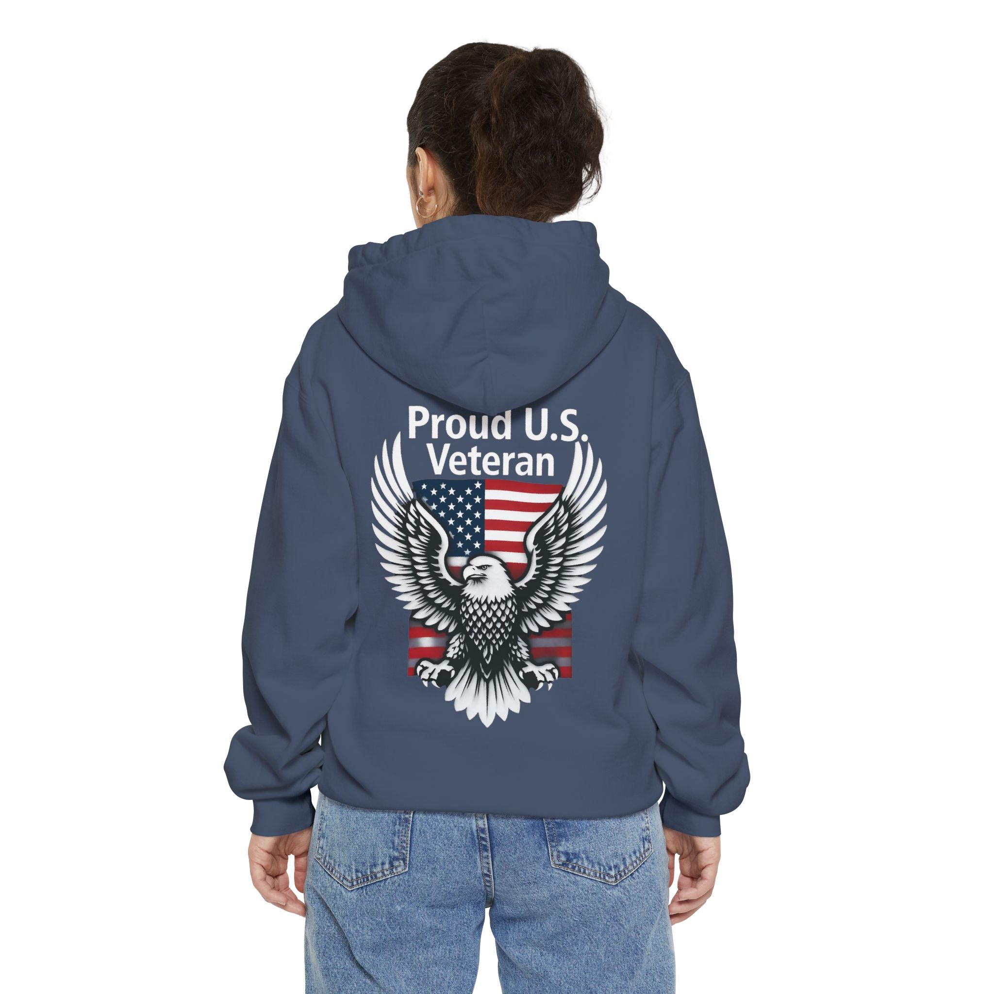 "Proud Veteran" Garment-Dyed Hoodie