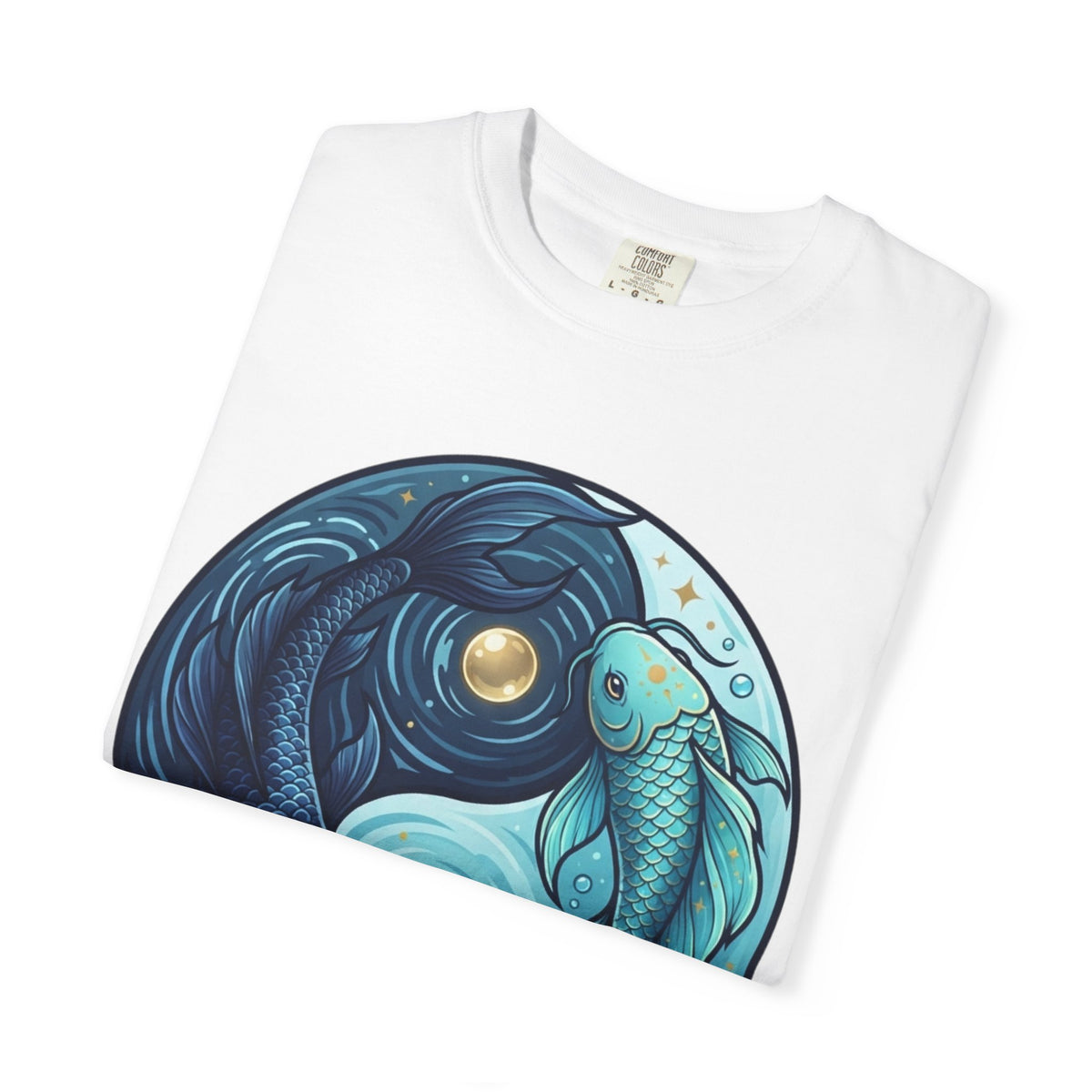Yin Yang Pisces Unisex Garment-Dyed Tee