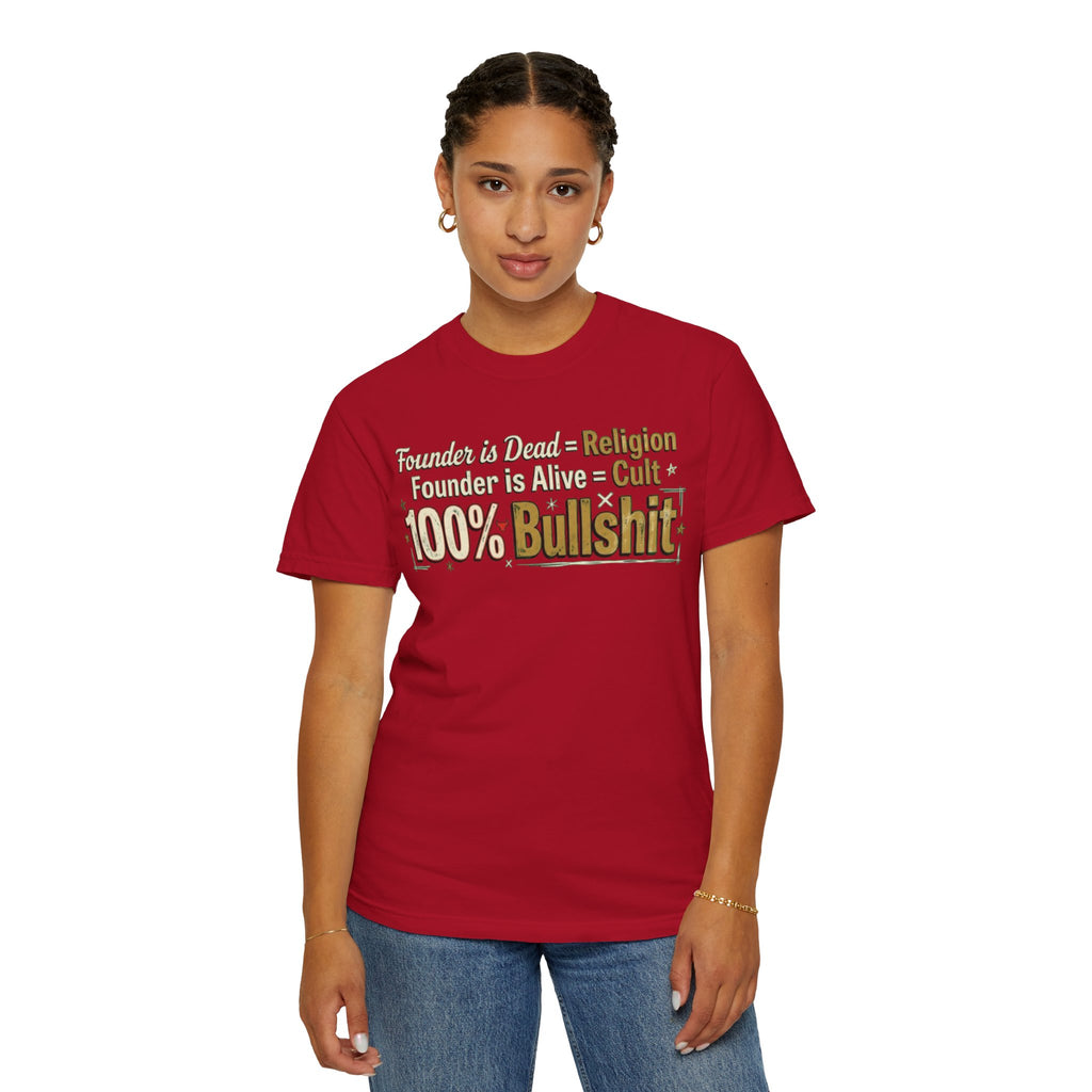 "Religion 100% Bullshit" Unisex Garment-Dyed Tee