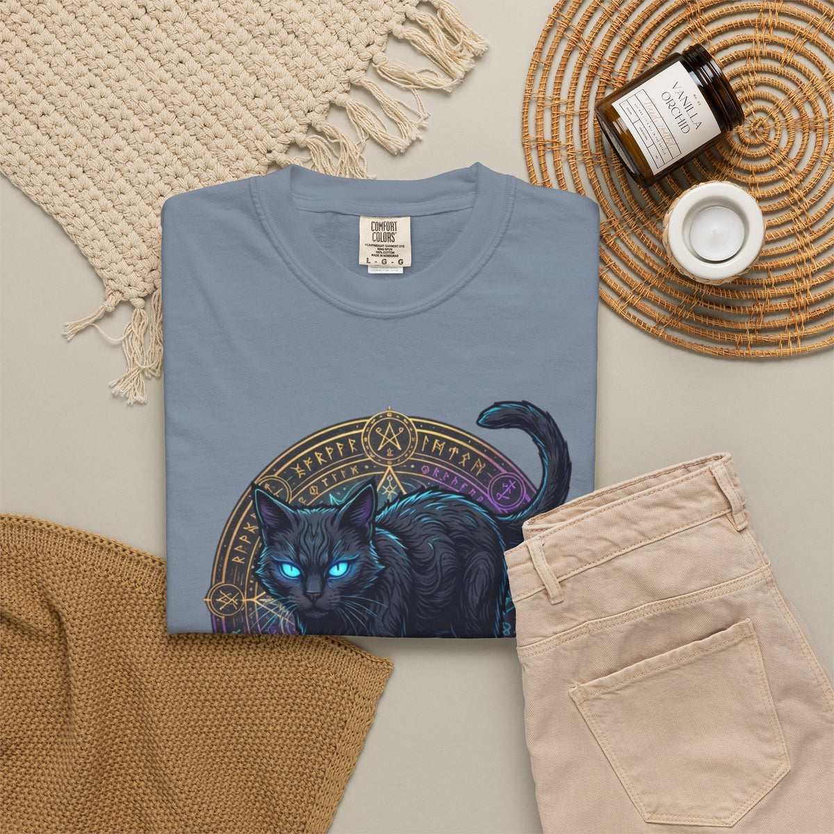 "Guardian of the Book of Shadows" Unisex Garment-Dyed Tee