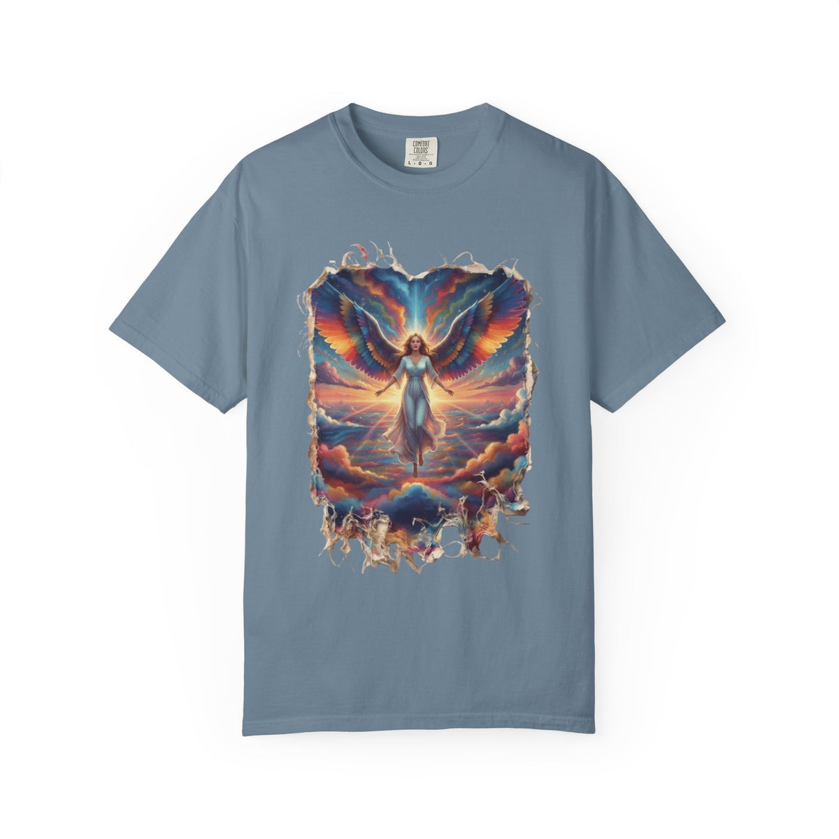 "Rainbow Angel" Unisex Garment-Dyed Tee