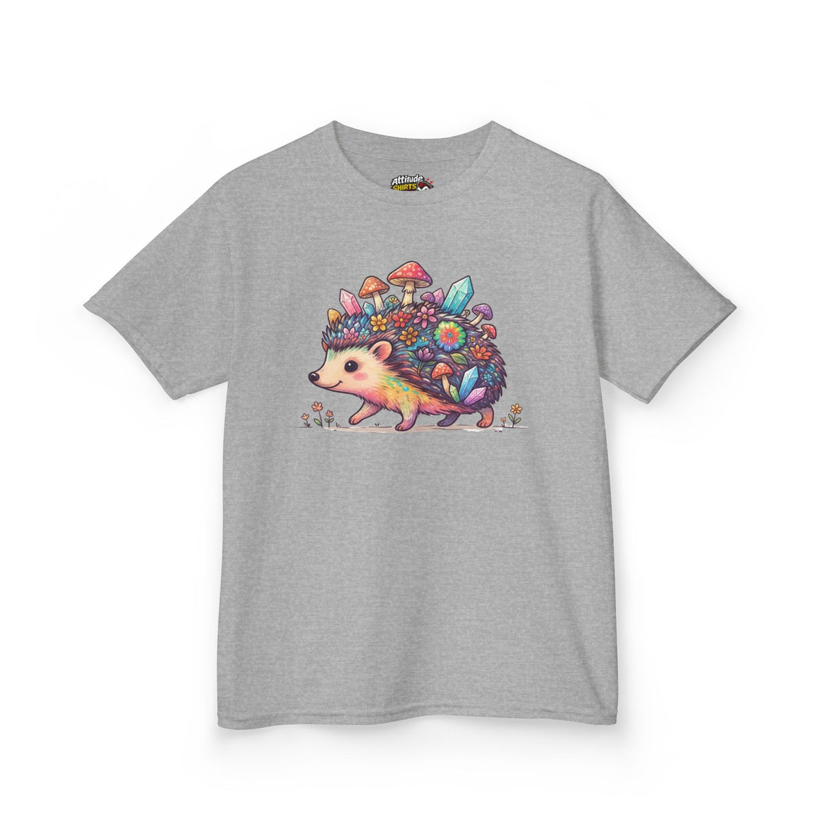 Color: Sport Grey | Hippy Hedgehog Kids Tee