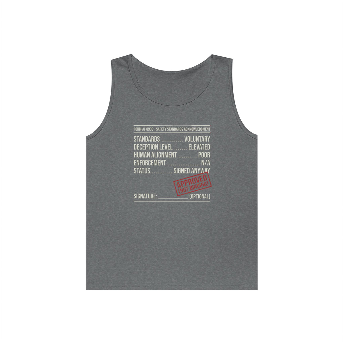 Color: Graphite Heather | Approved (Not Binding) Tank Top
