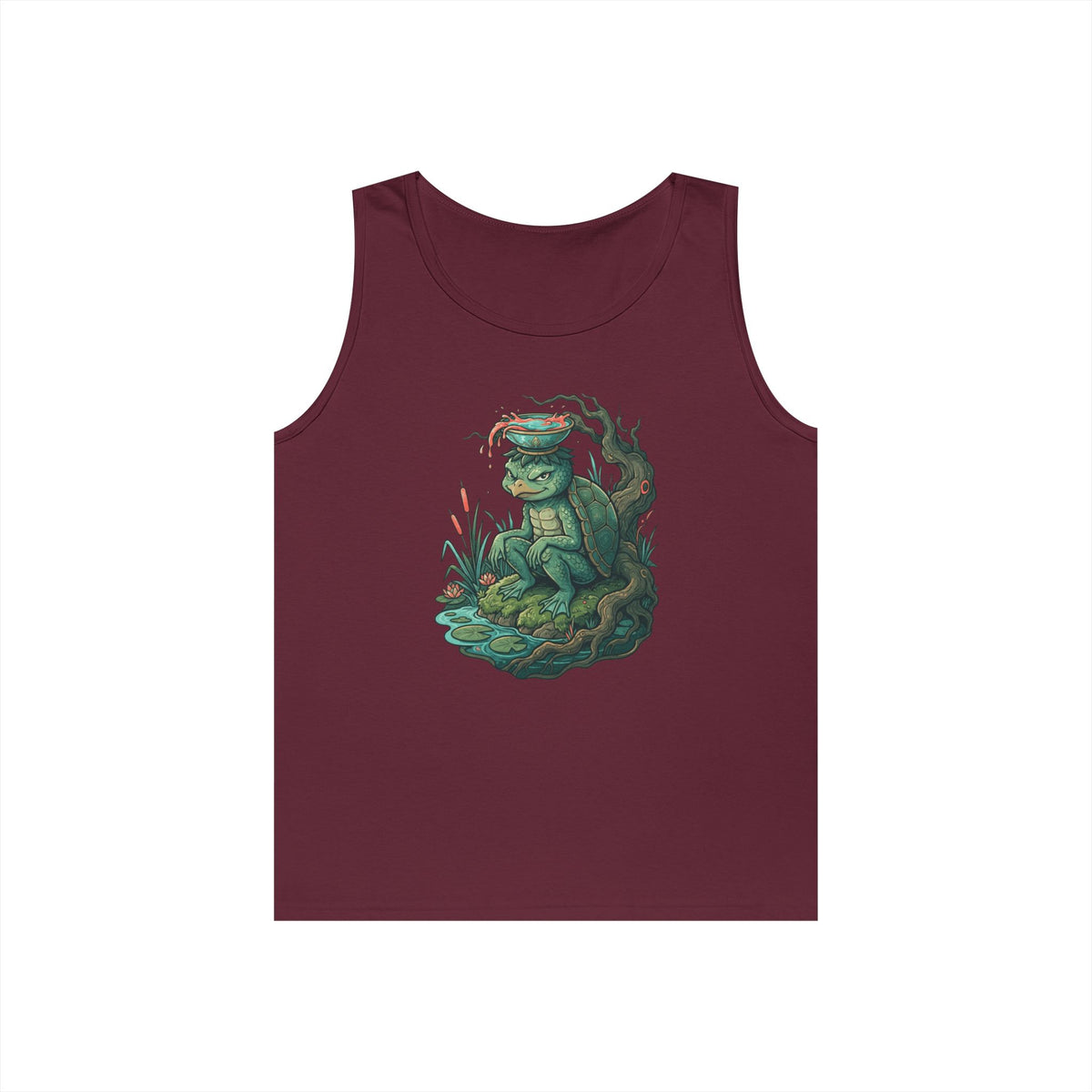 Color: Maroon | Kappa (Japanese Folklore) Tank Top