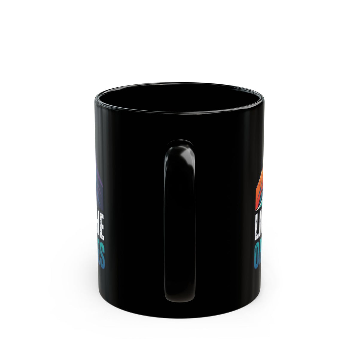 "Life Is The Obstacles" Black Ceramic Mug