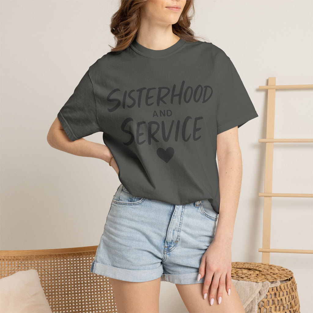 "Sisterhood and Service" Unisex Garment-Dyed T-shirt