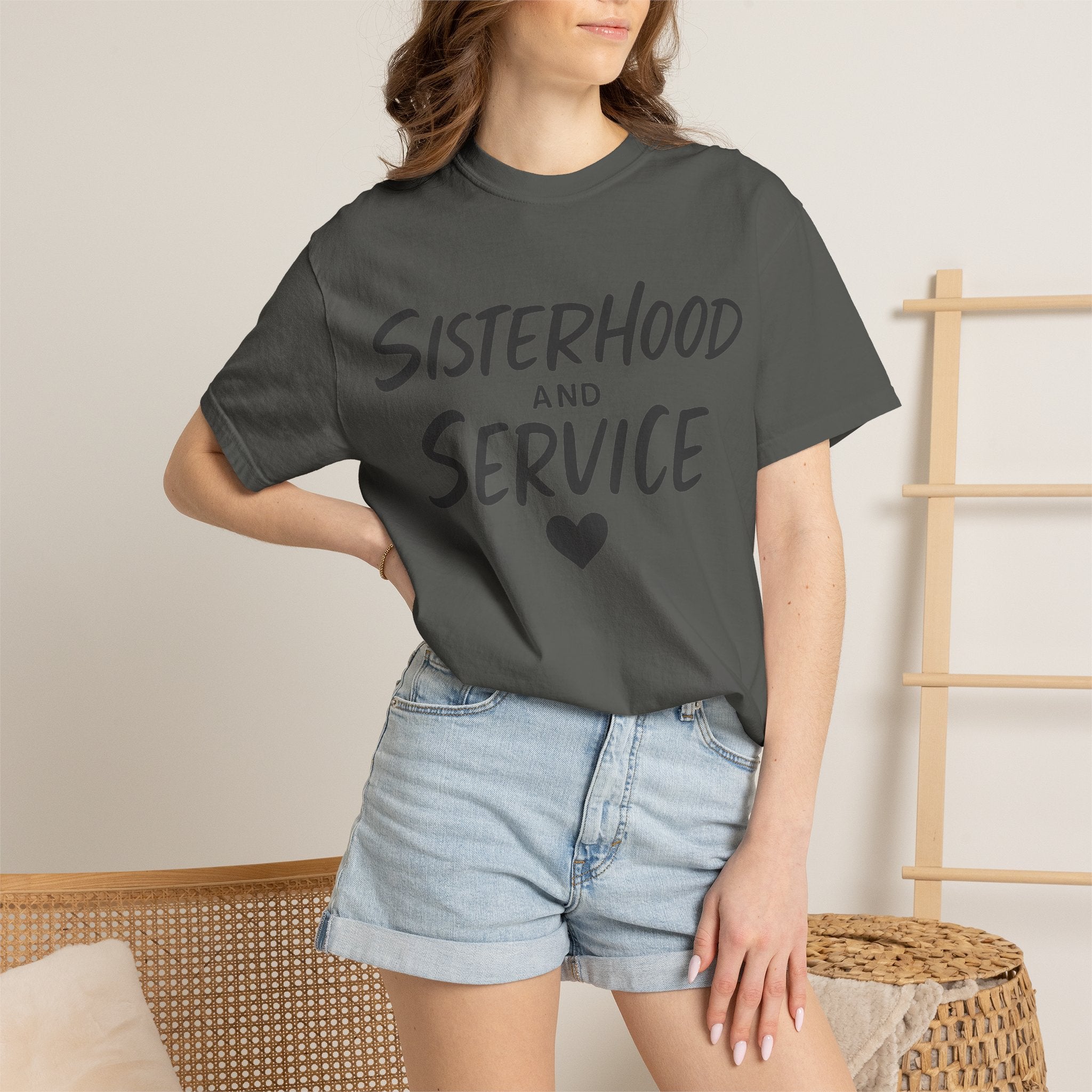 "Sisterhood and Service" Unisex Garment-Dyed T-shirt