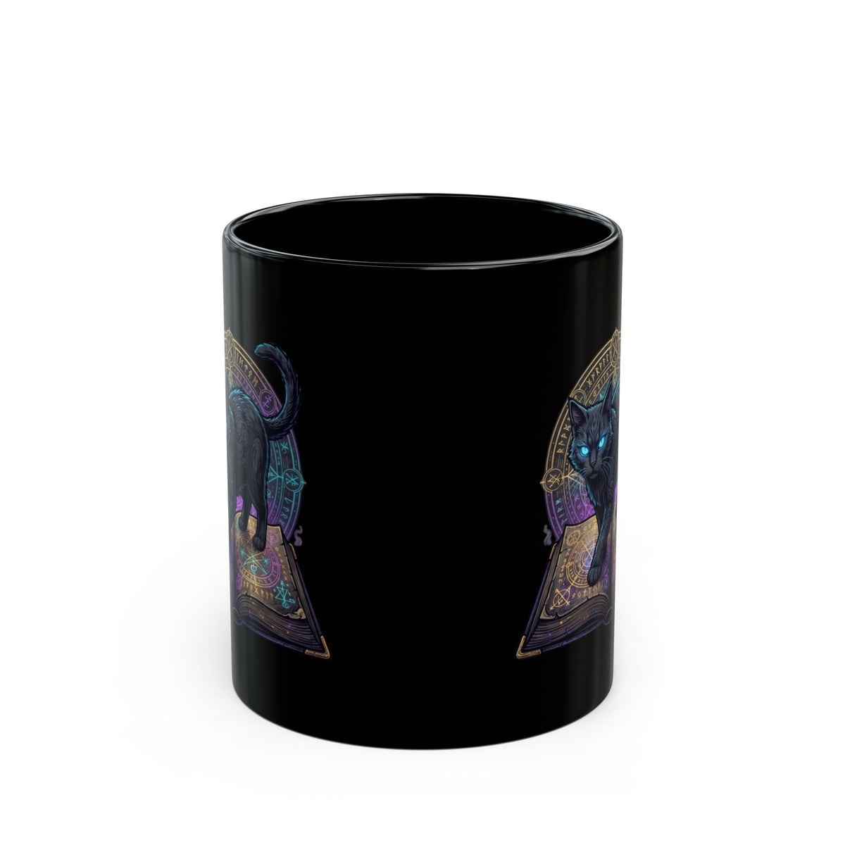 "Guardian of the Book of Shadows" Black Ceramic Mug