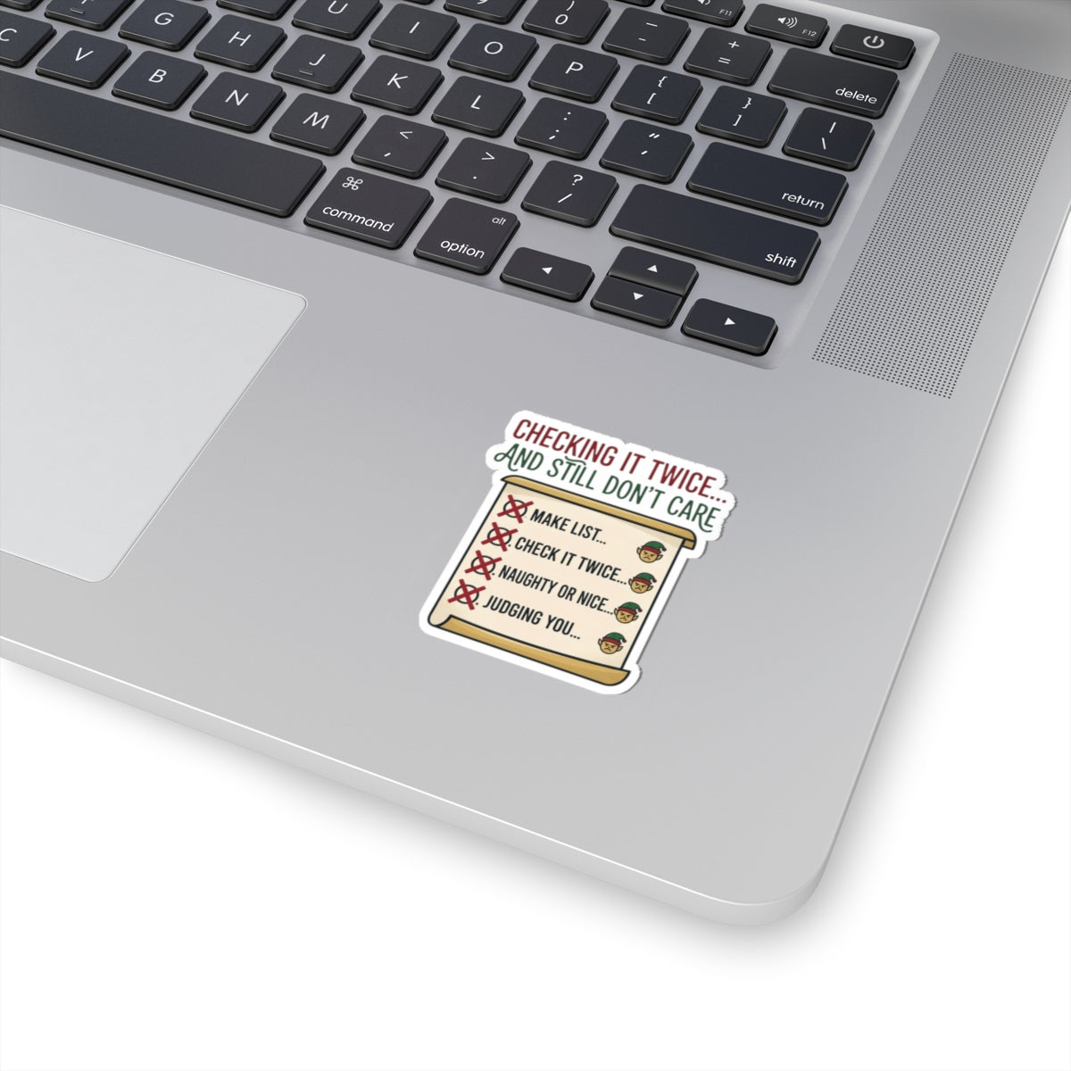 "Checking It Twice" Sticker — Main