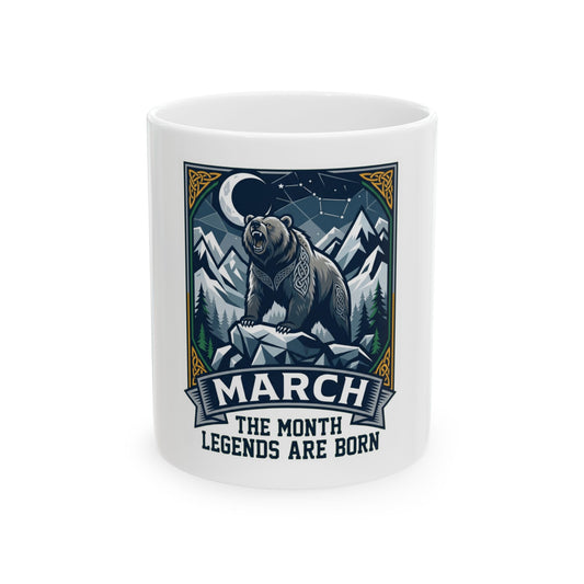 "March Legend" White Ceramic Mug