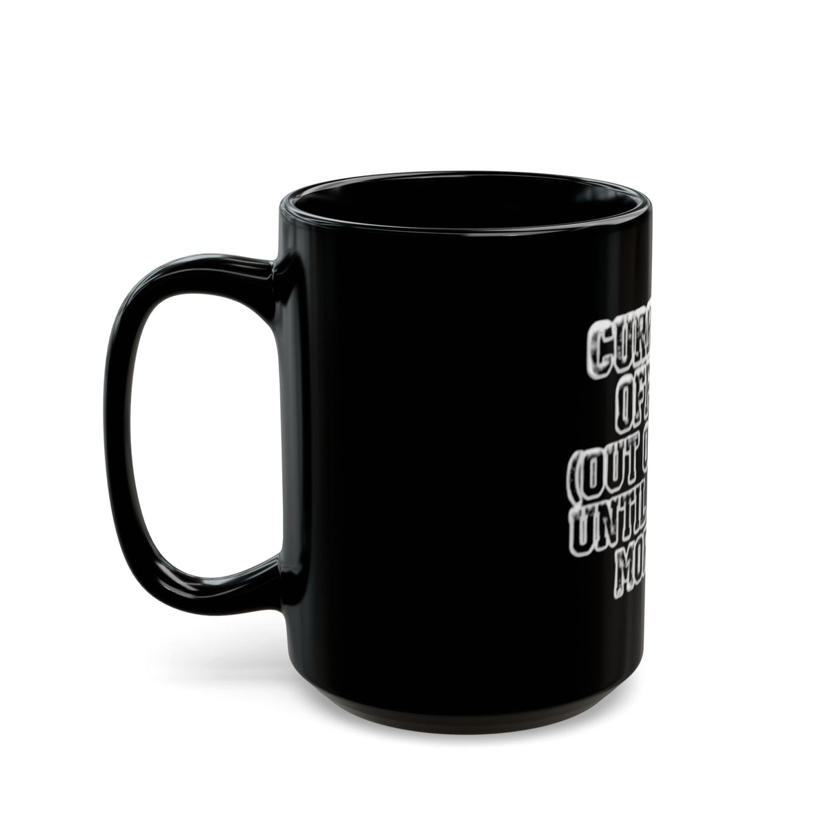 "Currently Offline" Black Ceramic Mug