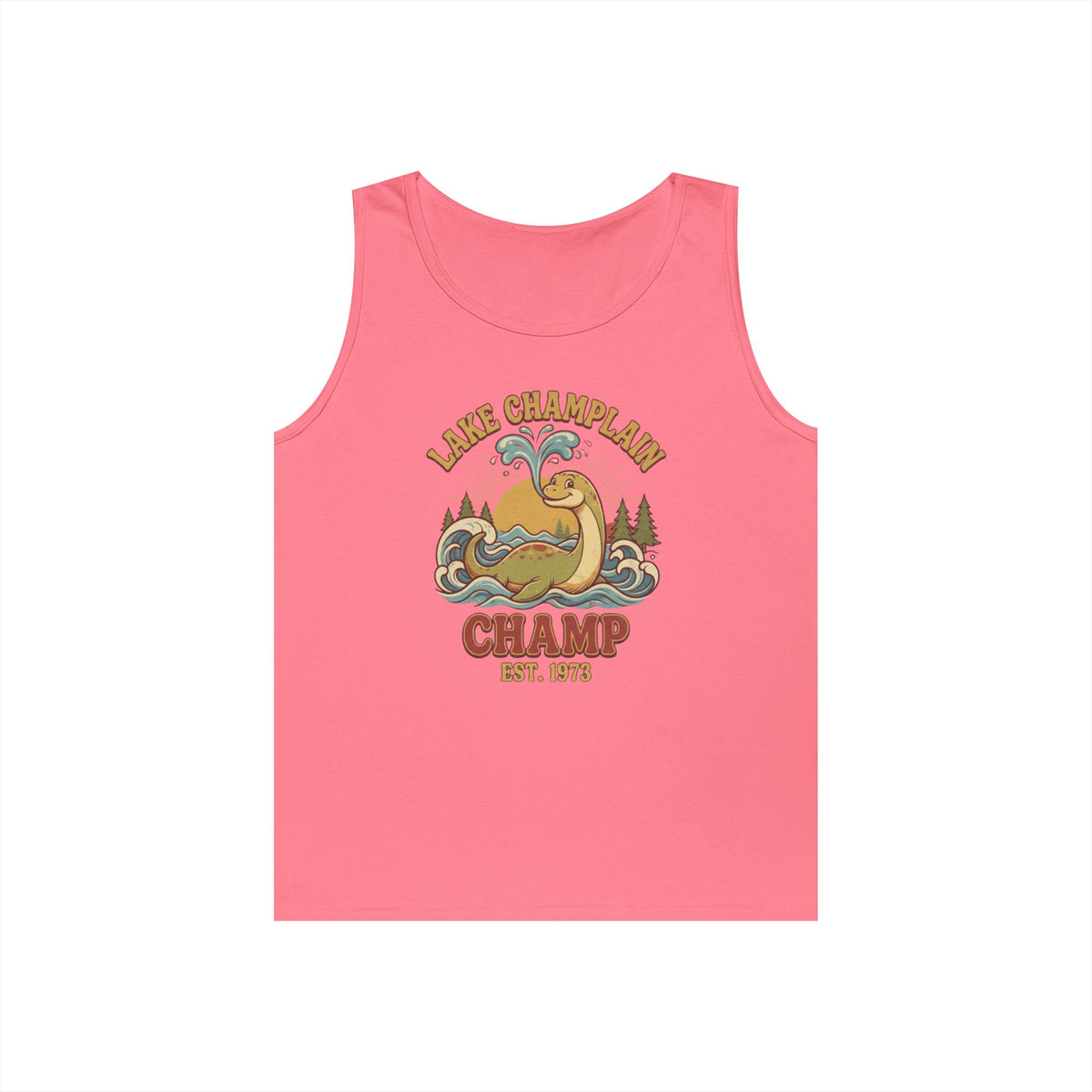 Color: Safety Pink | Champ (Lake Champlain) Tank Top