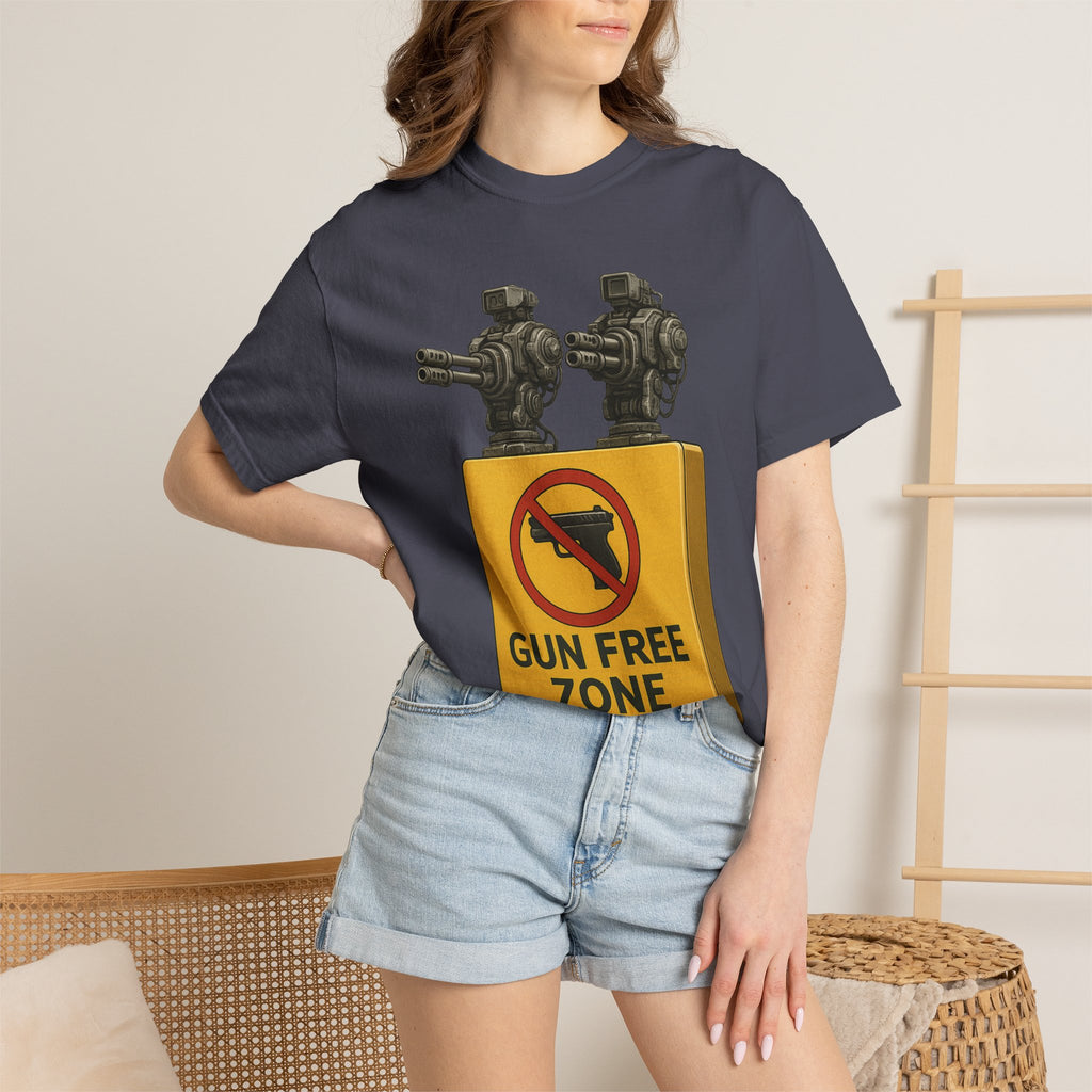 "Gun Free Zone: Unisex Garment-Dyed T-shirt