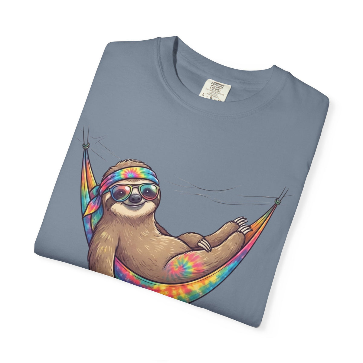 "Hippy Sloth" Unisex Garment-Dyed Tee