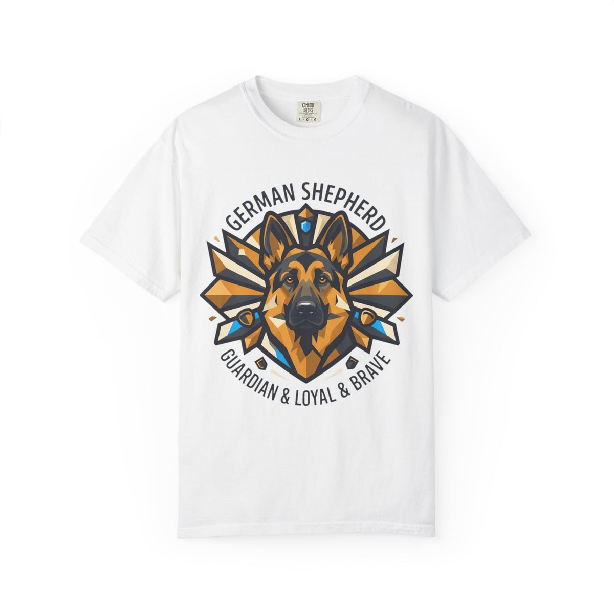 "German Shepherd Guardian Loyal Brave" Unisex Garment-Dyed Tee