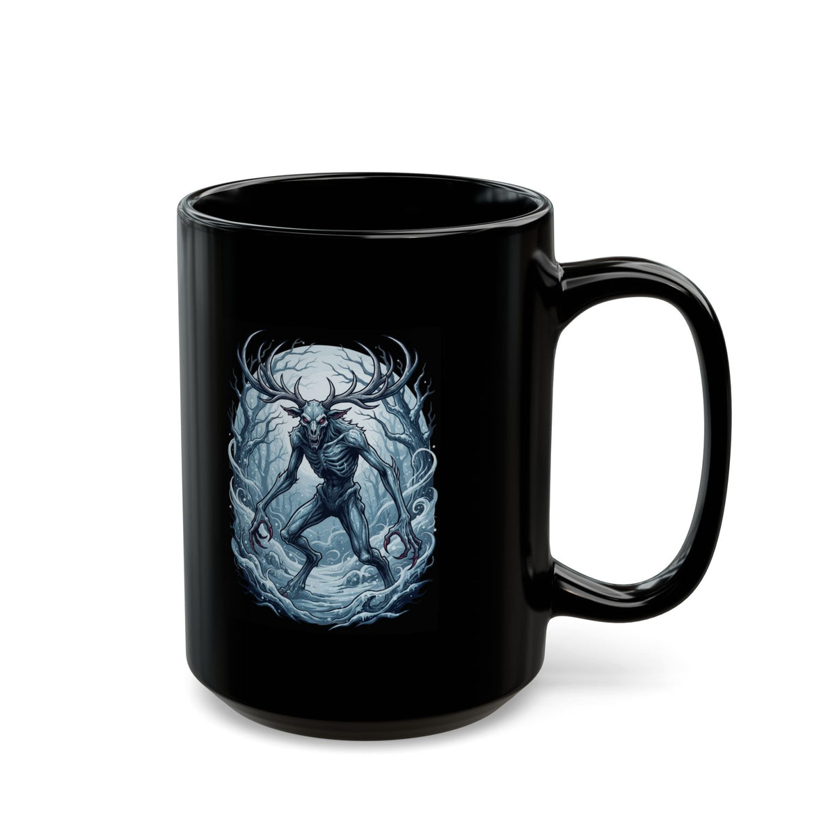"Wendigo (Algonquian Folklore)" Black Ceramic Mug