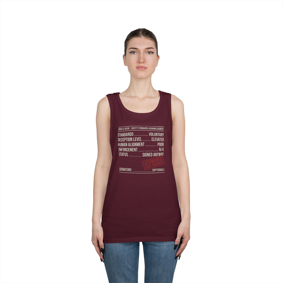 Color: Maroon | Approved (Not Binding) Tank Top