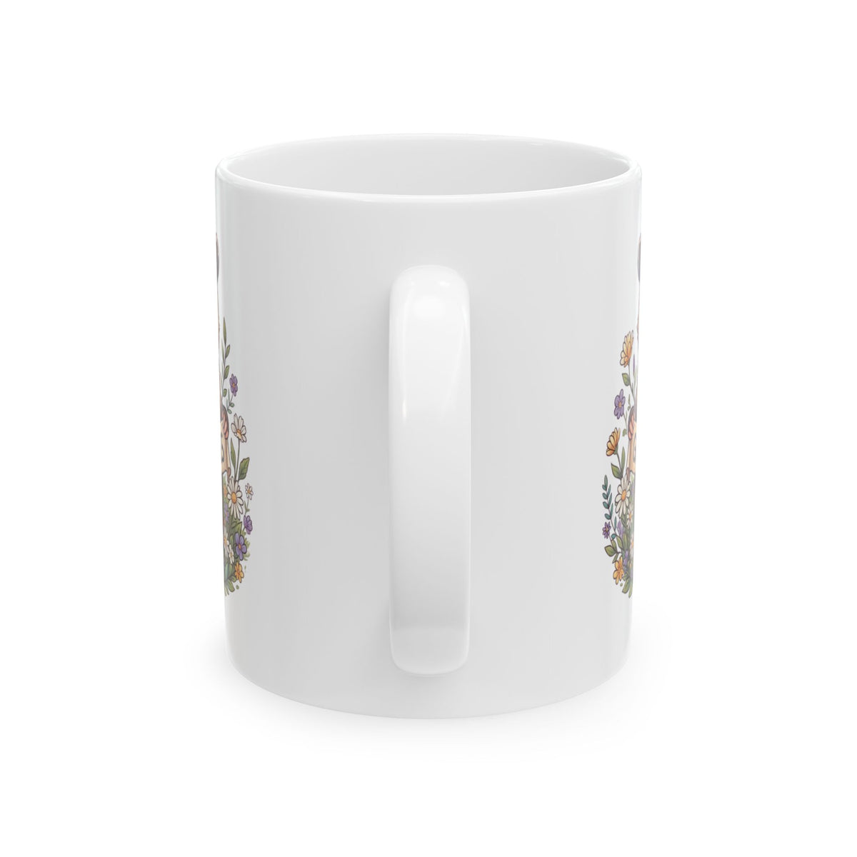 "Hippy Opossum" White Ceramic Mug