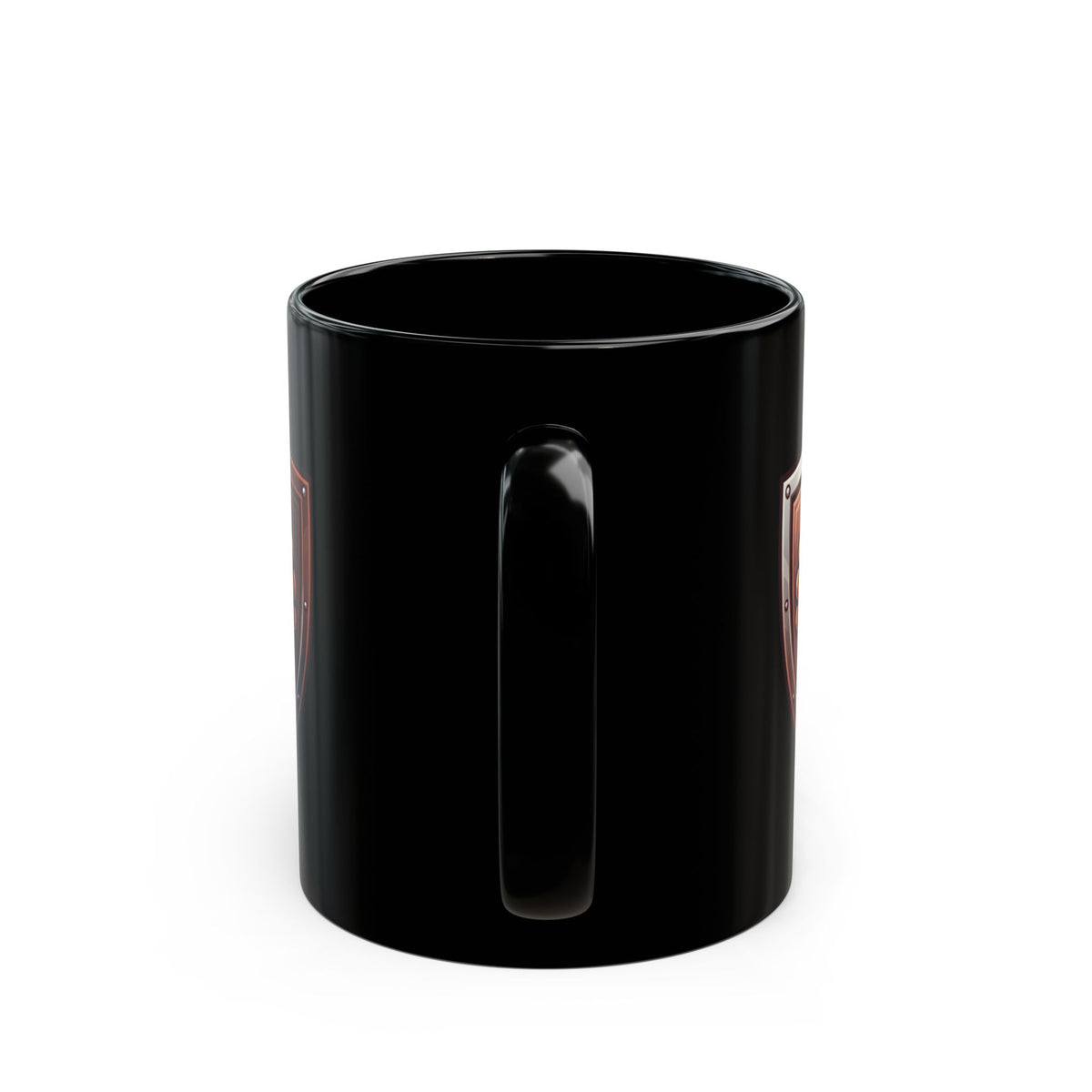 "My Thanksgiving Shield" Black Ceramic Mug — Graphic