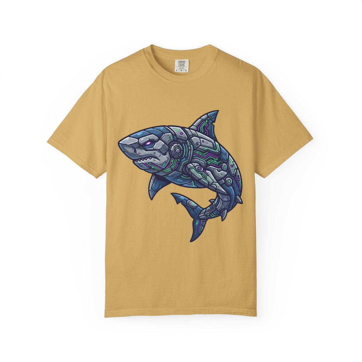Color: Mustard | Cyber Shark Unisex Garment-Dyed Tee
