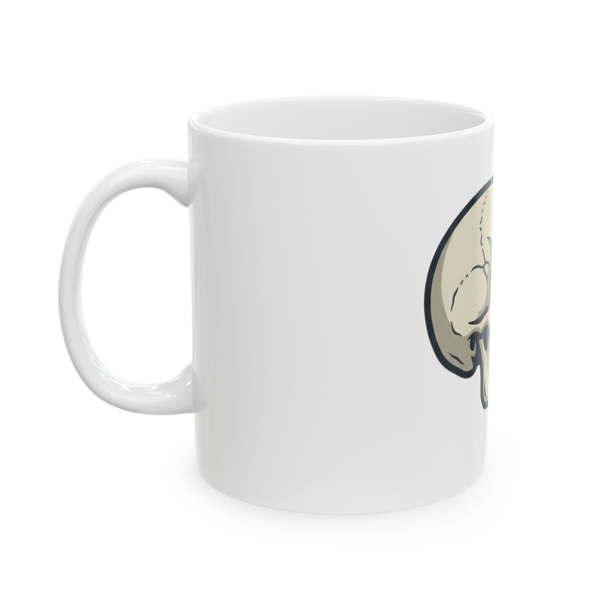 "Dead Inside Shit Outside" White Ceramic Mug — Graphic
