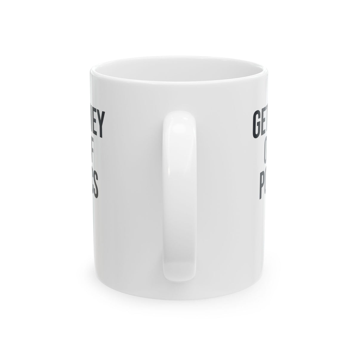 "Protest Series - Get Money Out Of Politics" White Ceramic Mug — Graphic