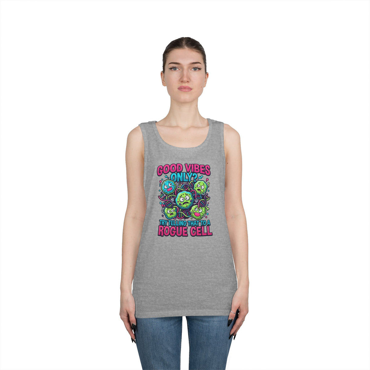 Color: Sport Grey | Good Vibes Only Tank Top