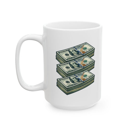 "100 Bucks" White Ceramic Mug