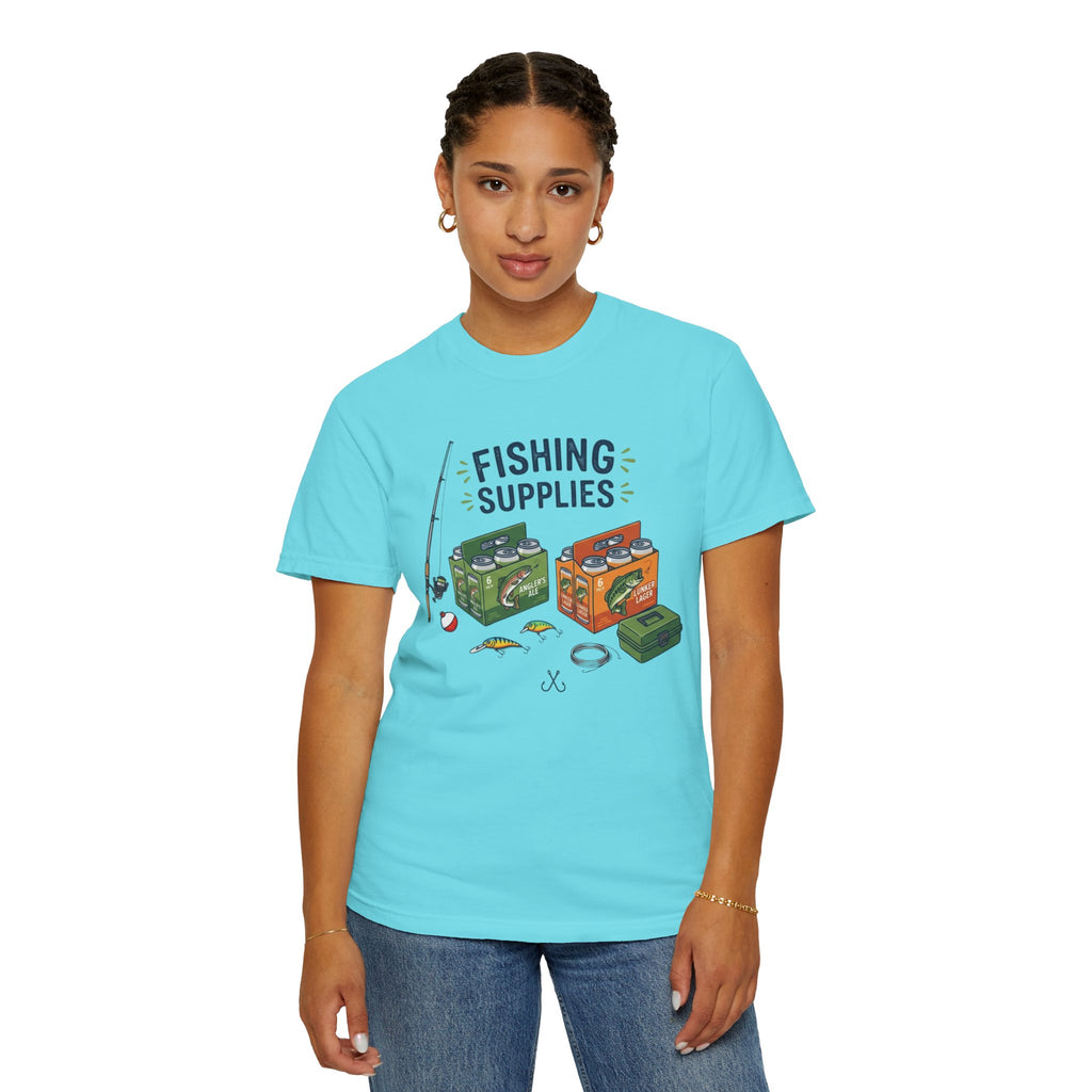 "Fishing Supplies" Unisex Garment-Dyed Tee