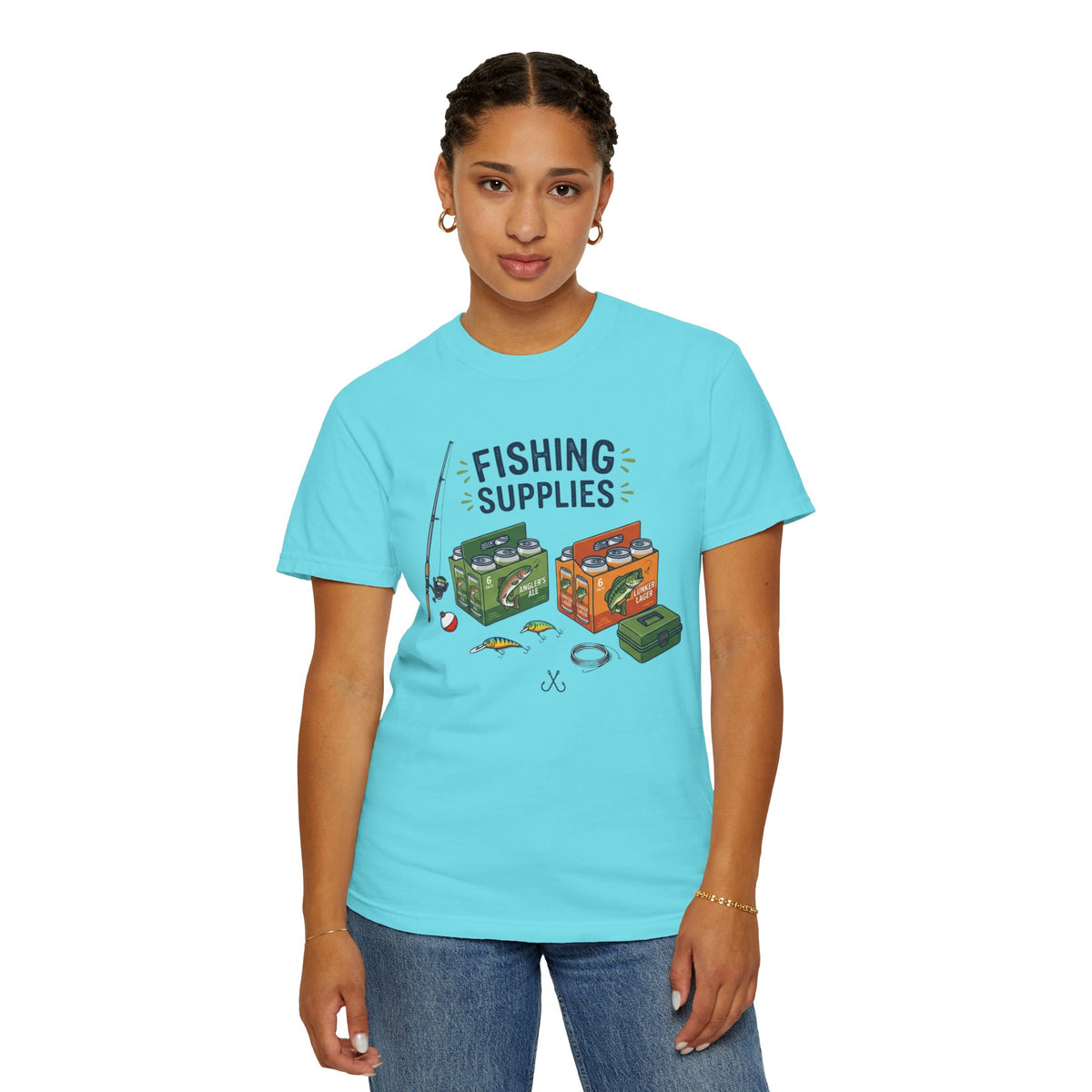 Color: Lagoon Blue | Fishing Supplies Unisex Garment-Dyed Tee