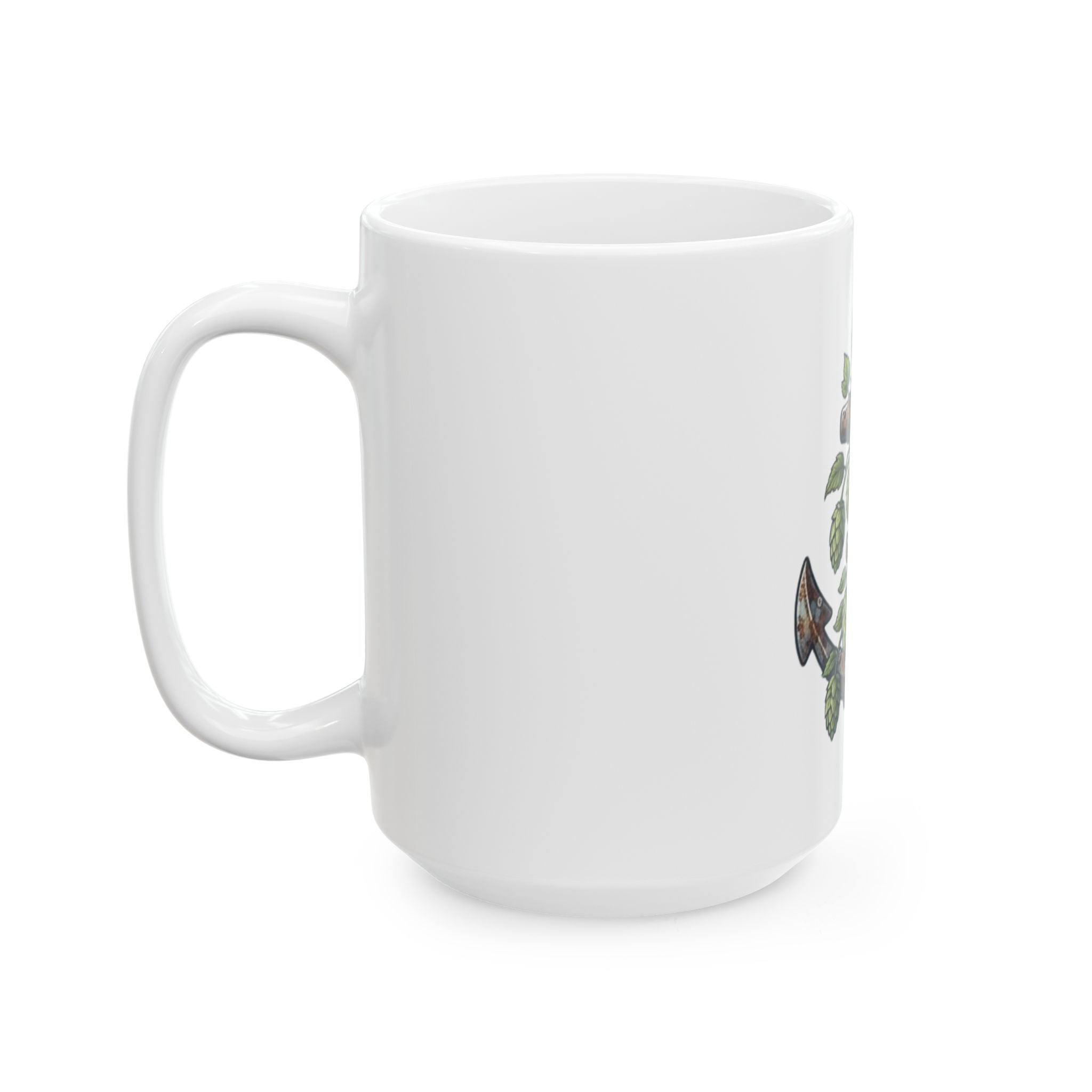 "Rusty Anchor Brewing" White Ceramic Mug — Graphic