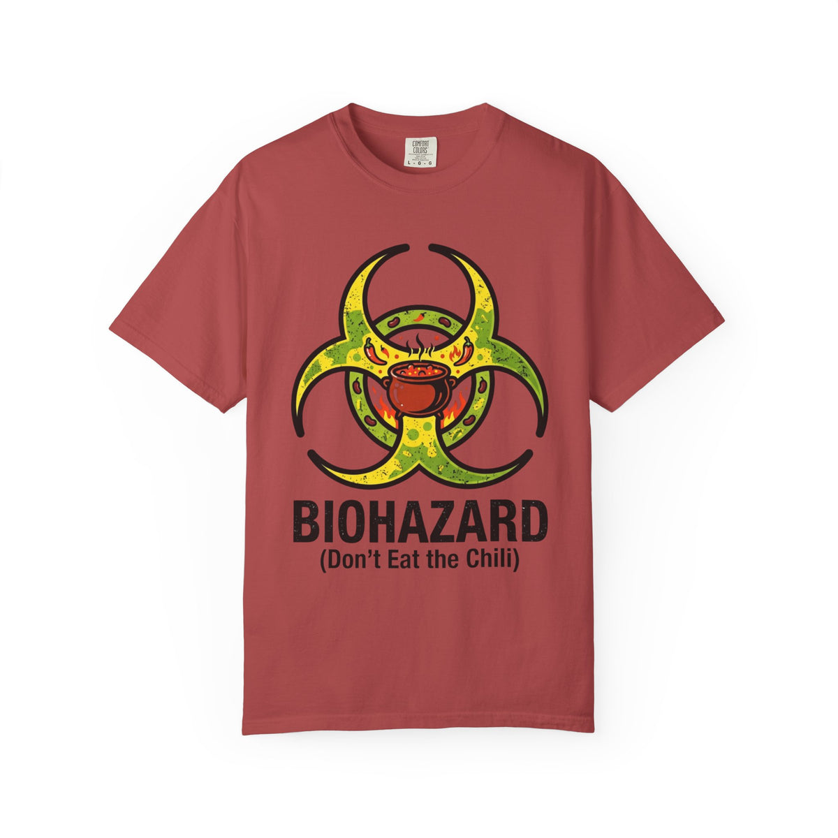 Color: Crimson | Bio Hazard Unisex Garment-Dyed Tee