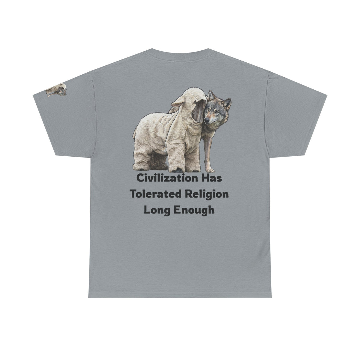 Color: Gravel | Civilization Tolerated Religion Premium Graphic Tee