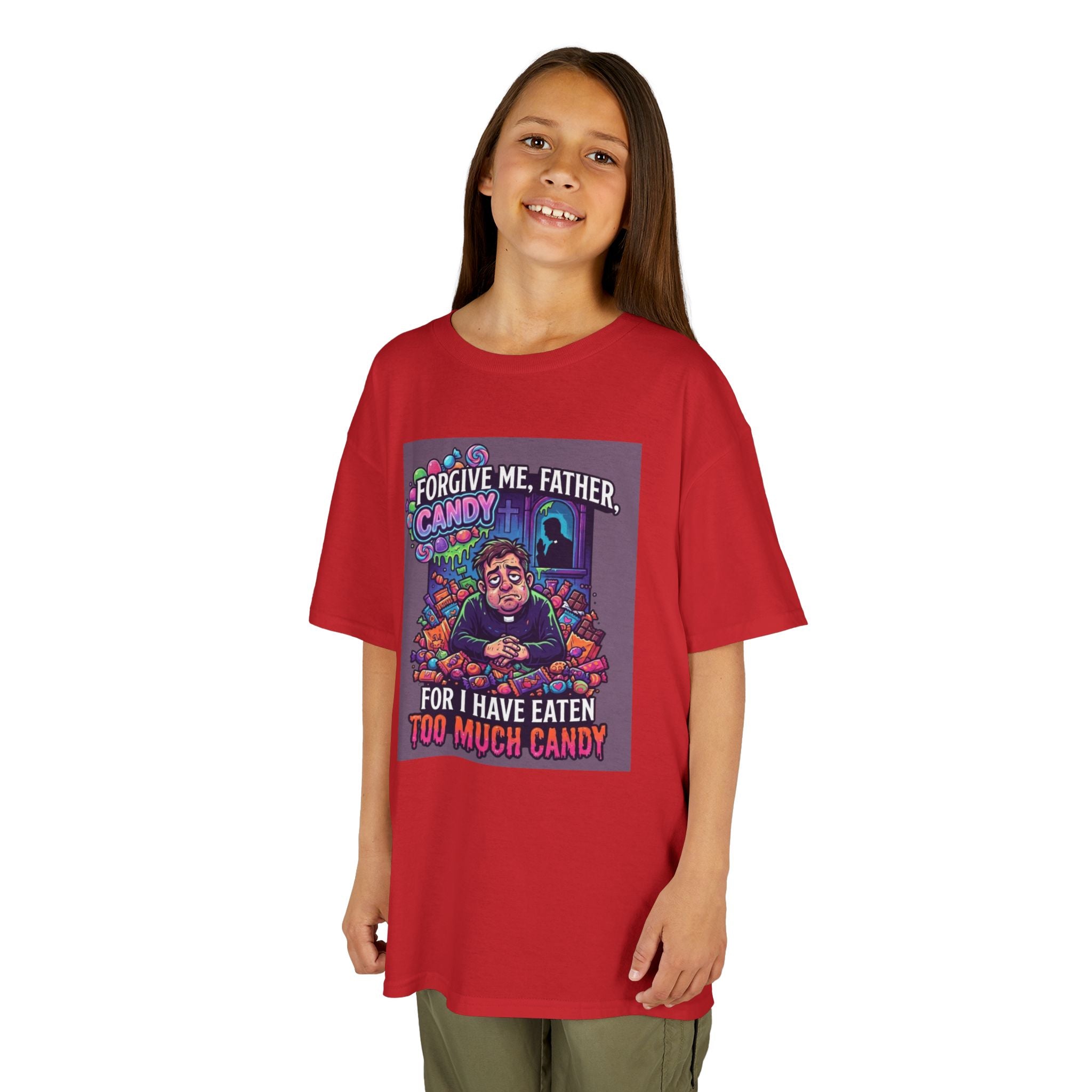 "Forgive Me Father Too Much Candy" Kids Tee
