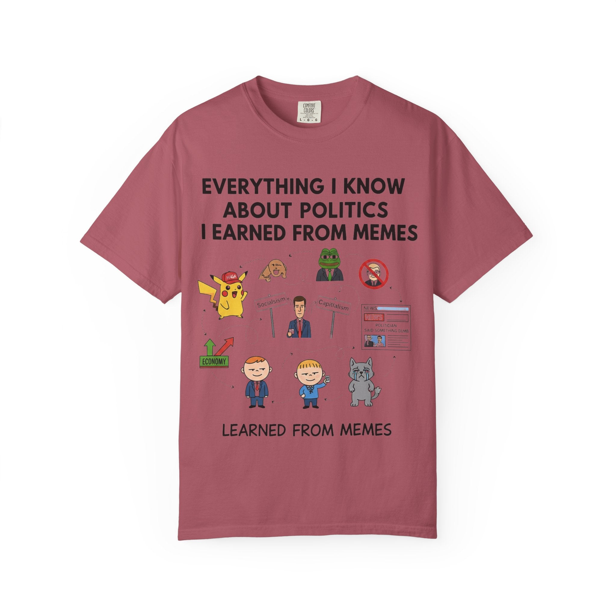 "Advanced Degrees in Memes" Unisex Garment-Dyed T-shirt