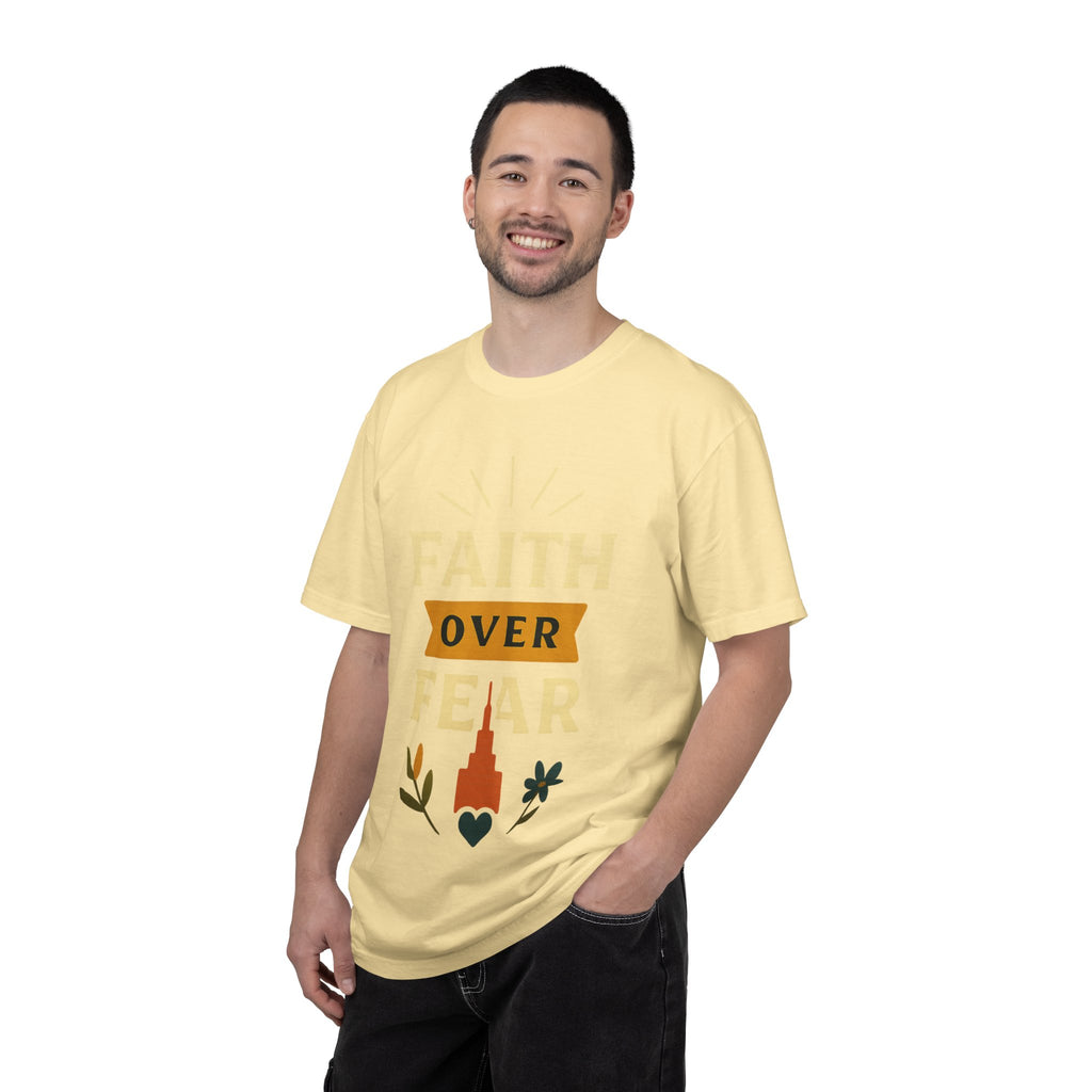 "Faith Over Fear" Unisex Garment-Dyed T-shirt