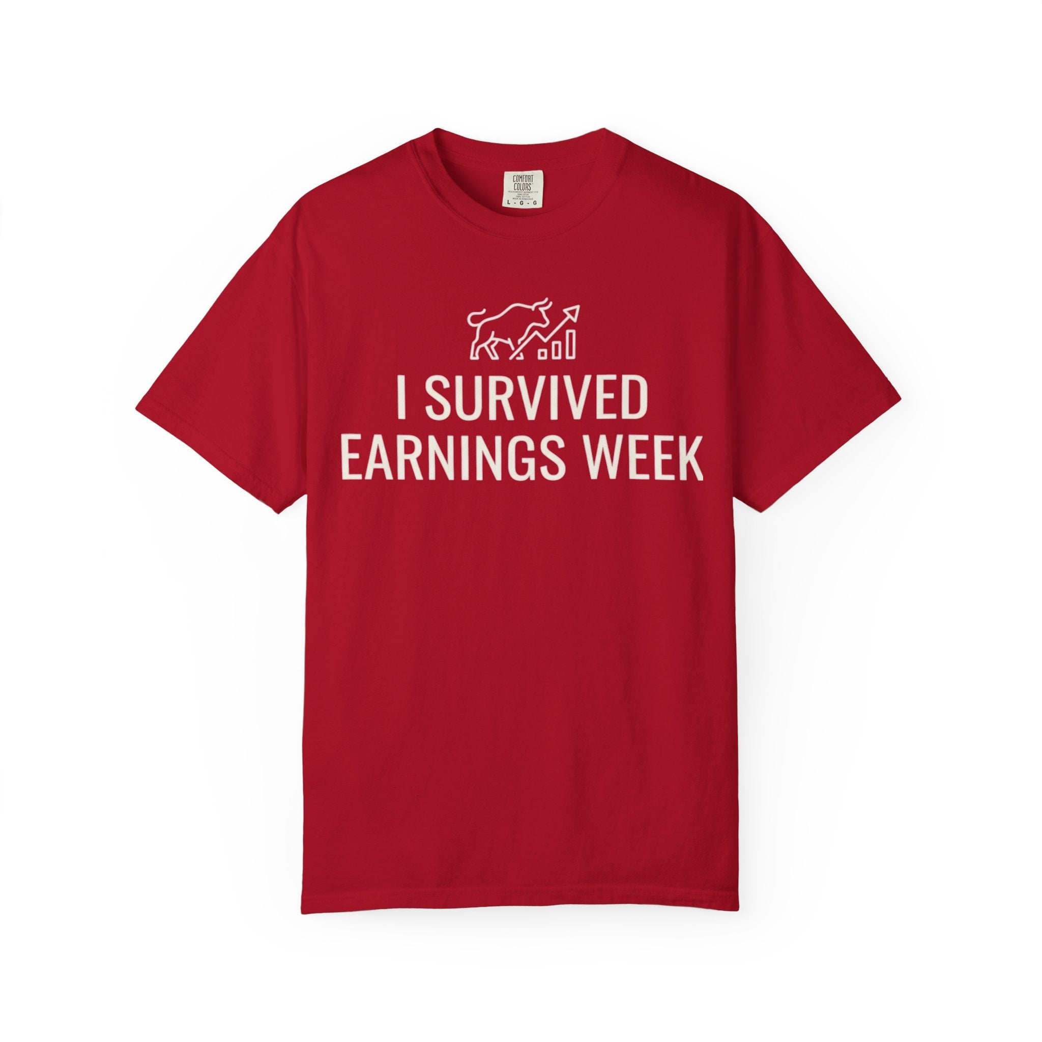 "I Survied Earnings Week" Unisex Garment-Dyed Tee