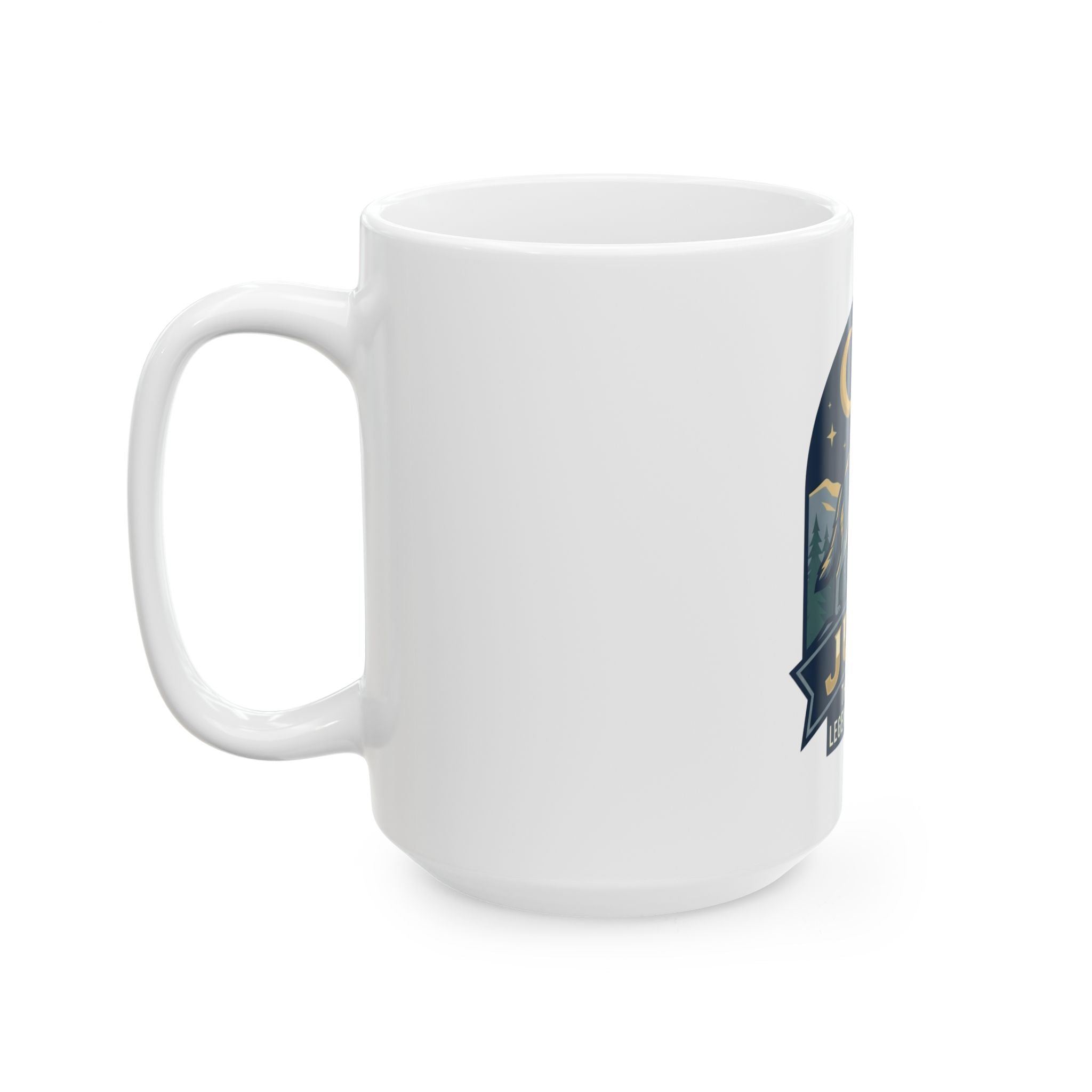 "June Legend" White Ceramic Mug