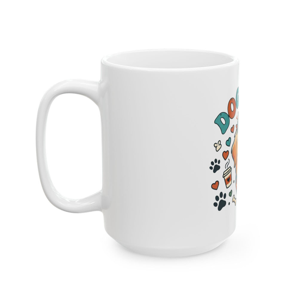 "Dog Mom" White Ceramic Mug
