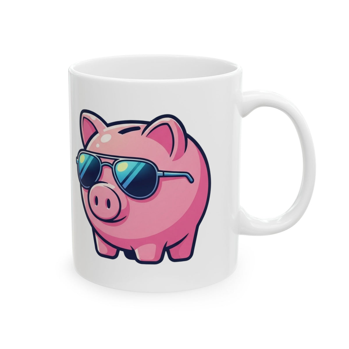 "Favortie Childhood Memories - Not Paying Bills" White Ceramic Mug — Graphic
