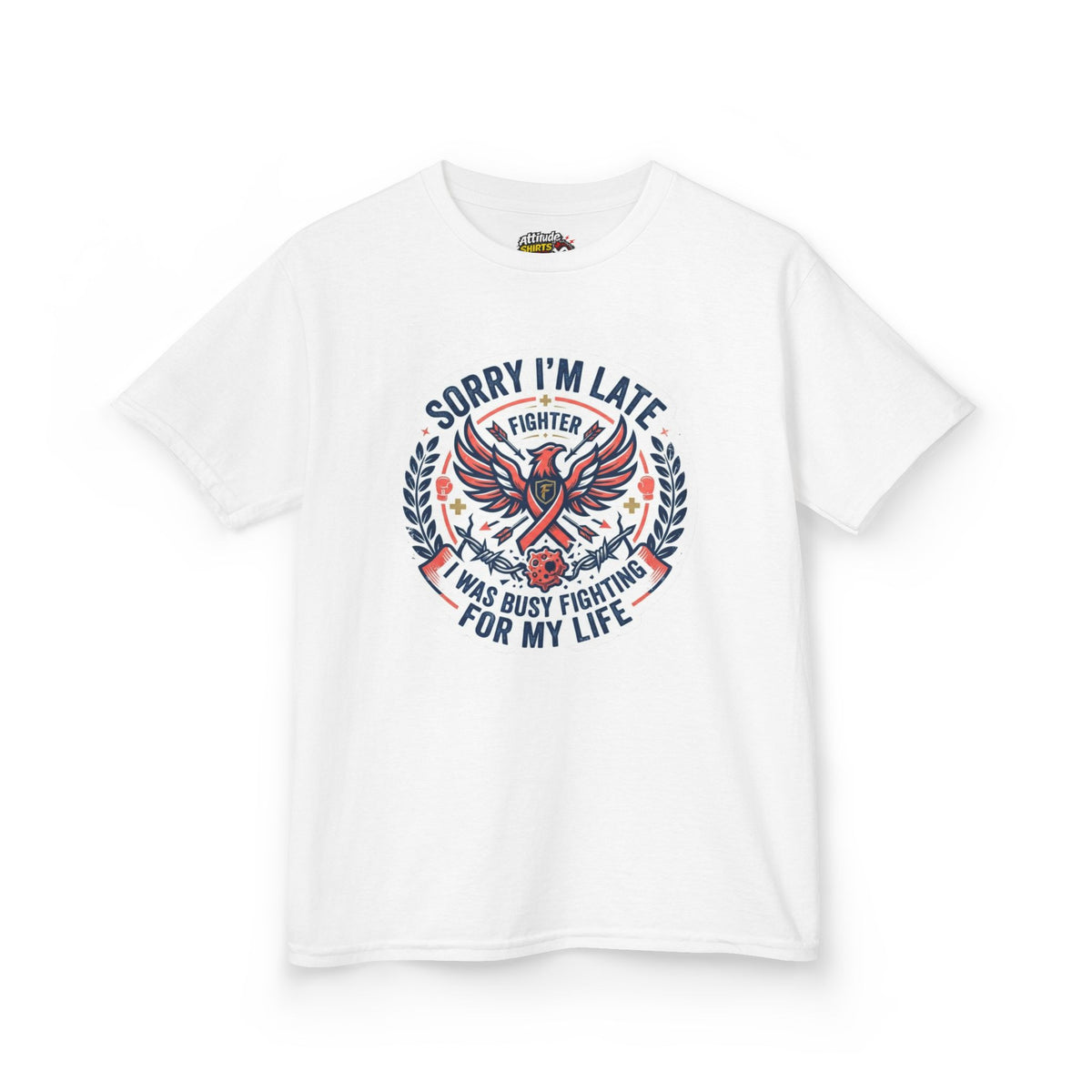 Color: White | Sorry I'm Late- Fighting For My Life Kids Tee