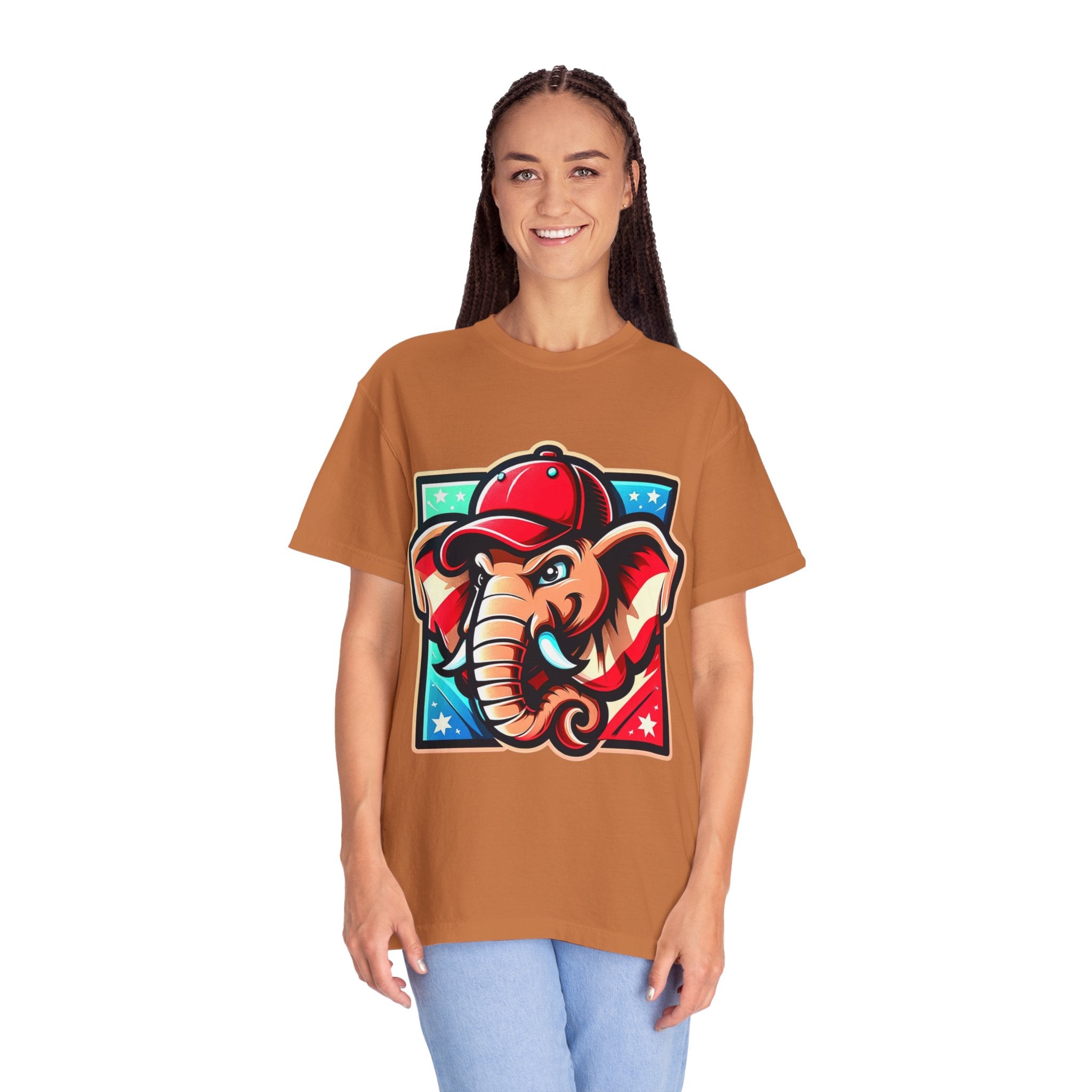 "The Patriot Elephant" Unisex Garment-Dyed T-shirt