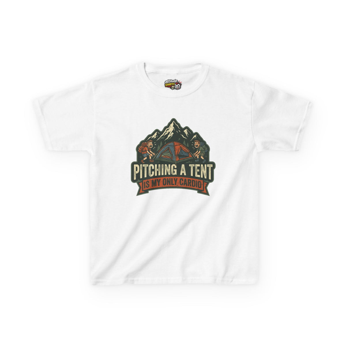 Pitching A Tent Is My Only Cardio Kids Tee